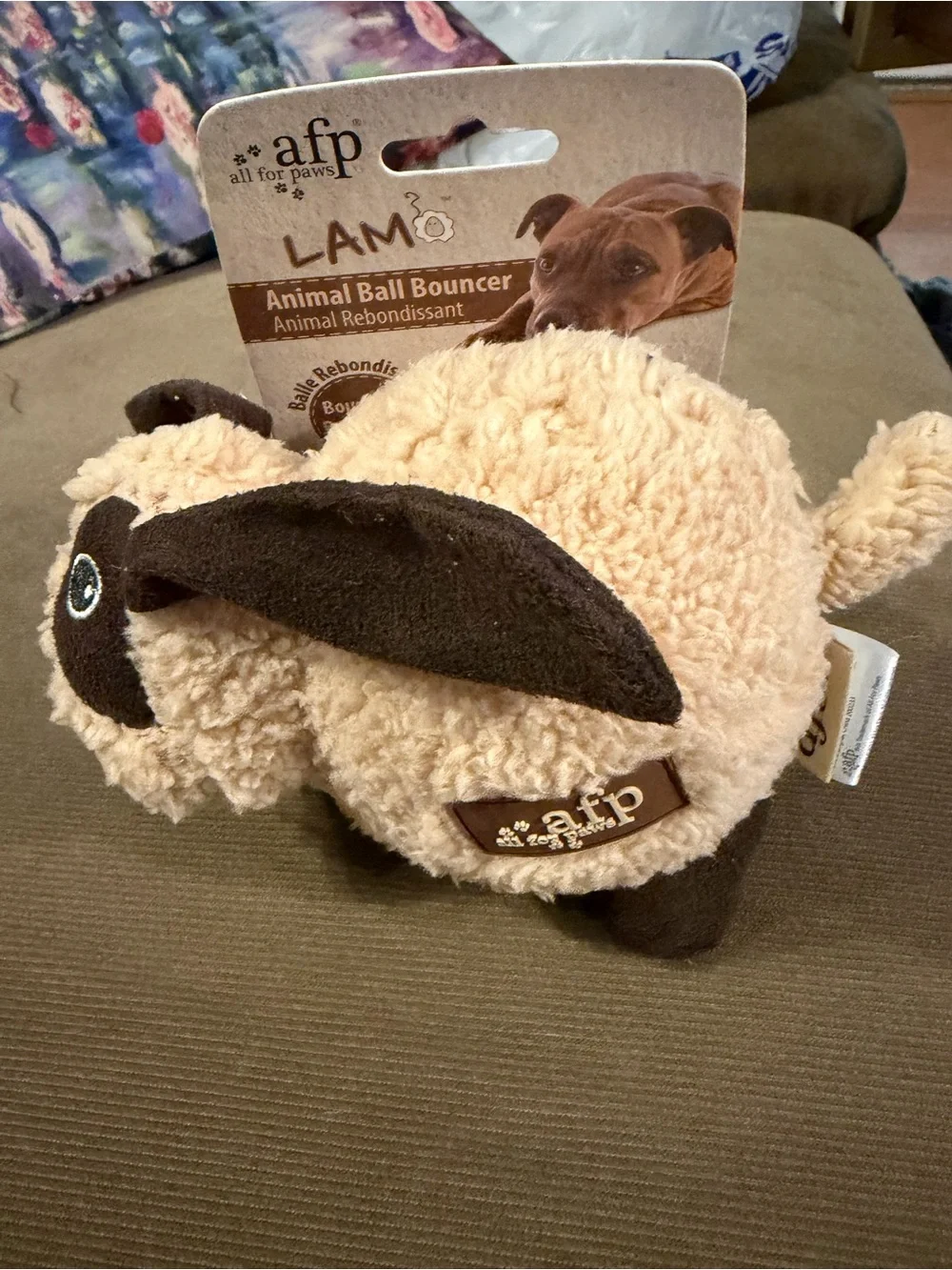 All for Paws LAM Dog Toy Animal Ball Bouncer with Squeaker Bouncing Ball Toy NEW